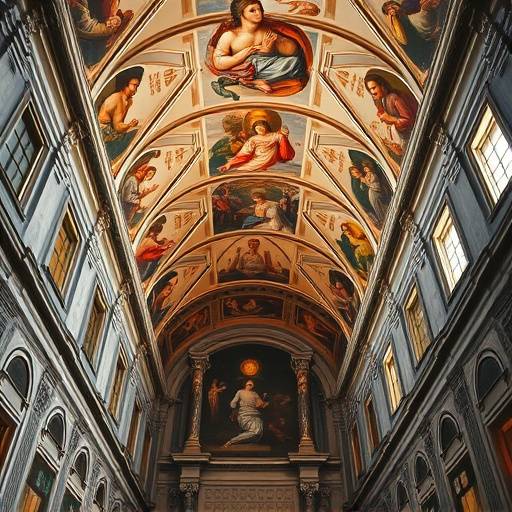 La Cappella Sistina con gli affreschi di Michelangelo