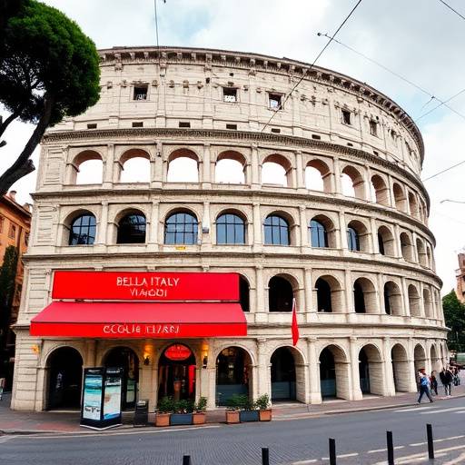 Mappa della sede di Bella Italia Viaggi a Roma, vicino al Colosseo