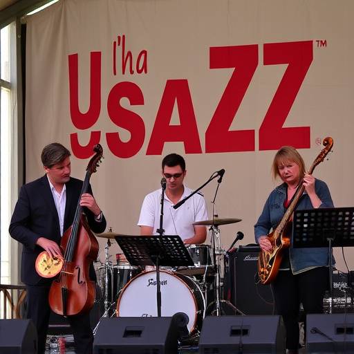 Musicisti che suonano durante l'Umbria Jazz Festival a Perugia