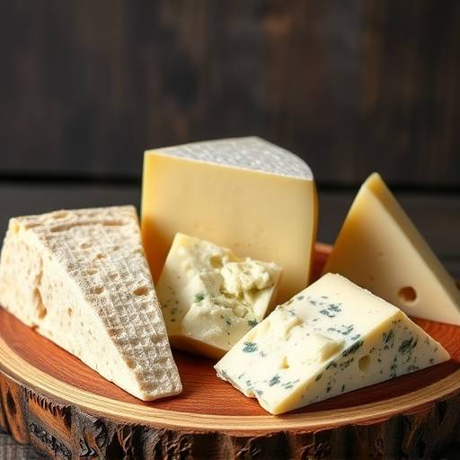 Una selezione di formaggi italiani regionali, tra cui Parmigiano Reggiano, Gorgonzola e Pecorino